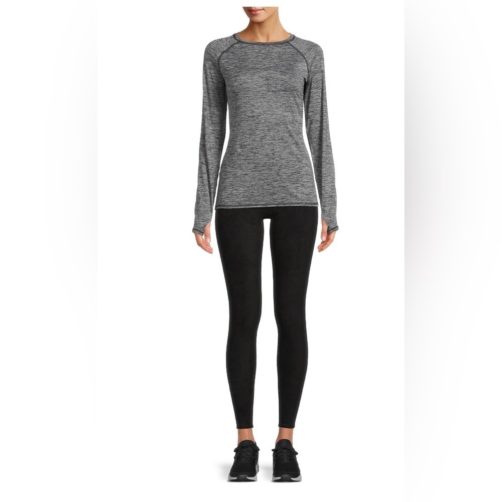Cuddl Duds ClimateRight black base layer stretch Fleece Thermal Leggings size XL